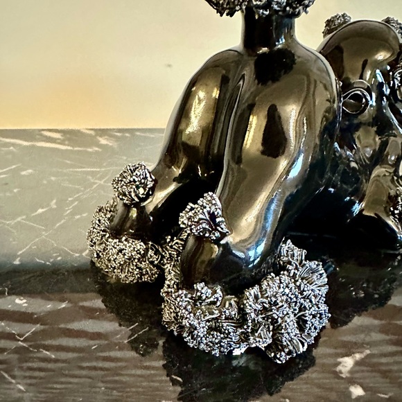 Pair of Arnart Black Spaghetti Poodles Vintage Collectible Handmade in Japan - Picture 4 of 15